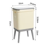 Maxbell Garbage Can with Legs Fashion High Foot Dustbin for Guestroom Office