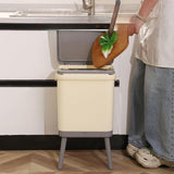 Maxbell Garbage Can with Legs Fashion High Foot Dustbin for Guestroom Office
