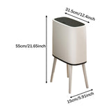 Maxbell Trash Can with Lid Tall Modern Wastebasket for Bedroom Household Kitchen