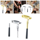 Maxbell Wine Opener Unique Zinc Alloy Kitchen Gadget Cork Remover for Bar Restaurant Silver