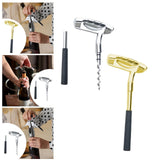 Maxbell Wine Opener Unique Zinc Alloy Kitchen Gadget Cork Remover for Bar Restaurant Silver