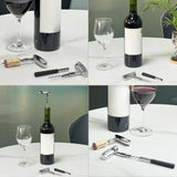 Maxbell Wine Opener Unique Zinc Alloy Kitchen Gadget Cork Remover for Bar Restaurant Silver