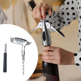 Maxbell Wine Opener Unique Zinc Alloy Kitchen Gadget Cork Remover for Bar Restaurant Silver