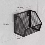 Maxbell Wall Hanging Baskets Wall Mounted Multiuse for Living Room 14.8x11x13.5cm Black