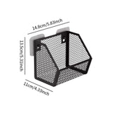 Maxbell Wall Hanging Baskets Wall Mounted Multiuse for Living Room 14.8x11x13.5cm Black