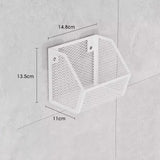 Maxbell Wall Hanging Baskets Wall Mounted Multiuse for Living Room 14.8x11x13.5cm White