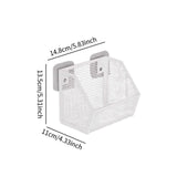 Maxbell Wall Hanging Baskets Wall Mounted Multiuse for Living Room 14.8x11x13.5cm White