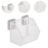 Maxbell Wall Hanging Baskets Wall Mounted Multiuse for Living Room 14.8x11x13.5cm White