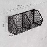 Maxbell Wall Hanging Baskets Wall Mounted Multiuse for Living Room 28.8x11x13.5cm Black