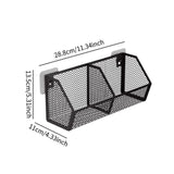 Maxbell Wall Hanging Baskets Wall Mounted Multiuse for Living Room 28.8x11x13.5cm Black