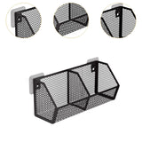 Maxbell Wall Hanging Baskets Wall Mounted Multiuse for Living Room 28.8x11x13.5cm Black