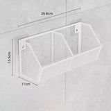 Maxbell Wall Hanging Baskets Wall Mounted Multiuse for Living Room 28.8x11x13.5cm White