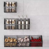 Maxbell Wall Hanging Baskets Wall Mounted Multiuse for Living Room 28.8x11x13.5cm White