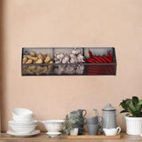 Maxbell Wall Hanging Baskets Wall Mounted Multiuse for Living Room 42.8x11x13.5cm Black