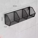Maxbell Wall Hanging Baskets Wall Mounted Multiuse for Living Room 42.8x11x13.5cm Black