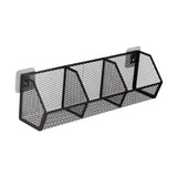 Maxbell Wall Hanging Baskets Wall Mounted Multiuse for Living Room 42.8x11x13.5cm Black
