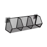 Maxbell Wall Hanging Baskets Wall Mounted Multiuse for Living Room 42.8x11x13.5cm Black