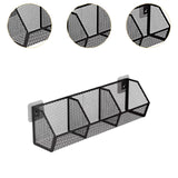 Maxbell Wall Hanging Baskets Wall Mounted Multiuse for Living Room 42.8x11x13.5cm Black