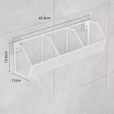 Maxbell Wall Hanging Baskets Wall Mounted Multiuse for Living Room 42.8x11x13.5cm White
