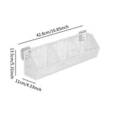 Maxbell Wall Hanging Baskets Wall Mounted Multiuse for Living Room 42.8x11x13.5cm White