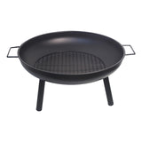Maxbell Firepit Round for Wood Burning Campfire Stand for Barbecue Outdoor Traveling