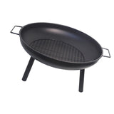 Maxbell Firepit Round for Wood Burning Campfire Stand for Barbecue Outdoor Traveling