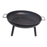 Maxbell Firepit Round for Wood Burning Campfire Stand for Barbecue Outdoor Traveling