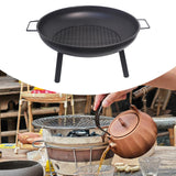 Maxbell Firepit Round for Wood Burning Campfire Stand for Barbecue Outdoor Traveling