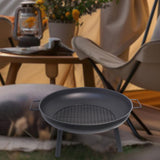 Maxbell Firepit Round for Wood Burning Campfire Stand for Barbecue Outdoor Traveling