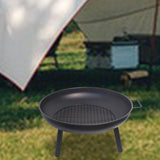 Maxbell Firepit Round for Wood Burning Campfire Stand for Barbecue Outdoor Traveling