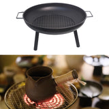 Maxbell Firepit Round for Wood Burning Campfire Stand for Barbecue Outdoor Traveling