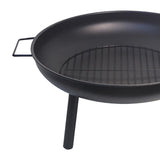 Maxbell Firepit Round for Wood Burning Campfire Stand for Barbecue Outdoor Traveling