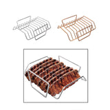 Maxbell Grill Rib Rack BBQ Tool Sturdy Easy to Use Multipurpose for Hams Yard Hiking