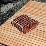 Maxbell Grill Rib Rack BBQ Tool Sturdy Easy to Use Multipurpose for Hams Yard Hiking
