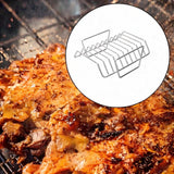Maxbell Grill Rib Rack BBQ Tool Sturdy Easy to Use Multipurpose for Hams Yard Hiking