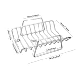 Maxbell Grill Rib Rack BBQ Tool Sturdy Easy to Use Multipurpose for Hams Yard Hiking