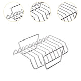Maxbell Grill Rib Rack BBQ Tool Sturdy Easy to Use Multipurpose for Hams Yard Hiking