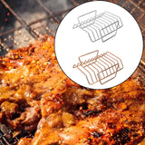 Maxbell Grill Rib Rack BBQ Tool Sturdy Easy to Use Multipurpose for Hams Yard Hiking