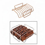 Maxbell Grill Rib Rack BBQ Tool Sturdy Easy to Use Multipurpose for Hams Yard Hiking