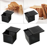 Maxbell Loaf Pan Baking Sheet with Lid Dish Square Mille Feuille Pan 7cmx7cmx7cm