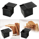 Maxbell Loaf Pan Baking Sheet with Lid Dish Square Mille Feuille Pan 7cmx7cmx7cm