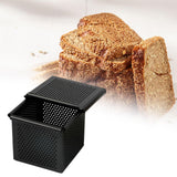 Maxbell Loaf Pan Baking Sheet with Lid Dish Square Mille Feuille Pan 7cmx7cmx7cm