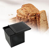 Maxbell Loaf Pan Baking Sheet with Lid Dish Square Mille Feuille Pan 10cmx10cmx10cm