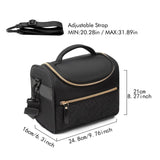 Maxbell Lunch Bag for Women Portable Adult Lunch Cooler Case for Beach Office Travel Black
