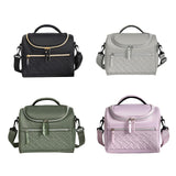 Maxbell Lunch Bag for Women Portable Adult Lunch Cooler Case for Beach Office Travel Black