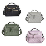 Maxbell Lunch Bag for Women Portable Adult Lunch Cooler Case for Beach Office Travel Black