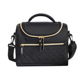 Maxbell Lunch Bag for Women Portable Adult Lunch Cooler Case for Beach Office Travel Black