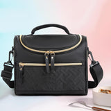 Maxbell Lunch Bag for Women Portable Adult Lunch Cooler Case for Beach Office Travel Black