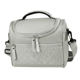 Maxbell Lunch Bag for Women Portable Adult Lunch Cooler Case for Beach Office Travel Gray