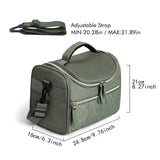 Maxbell Lunch Bag for Women Portable Adult Lunch Cooler Case for Beach Office Travel Green